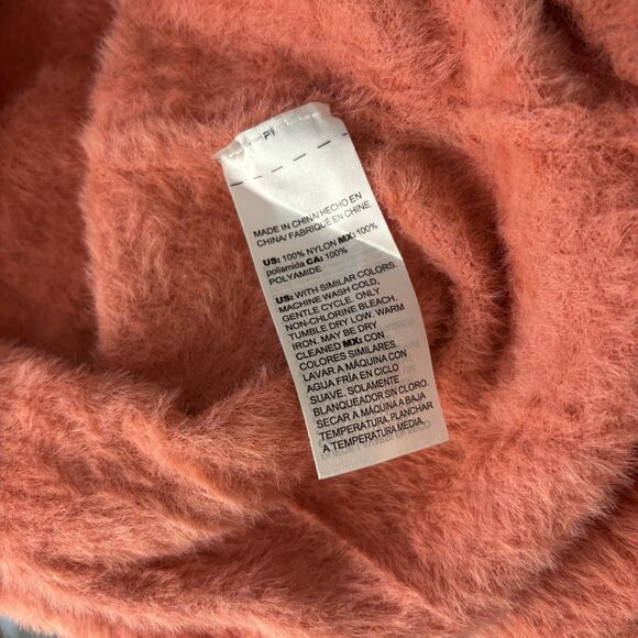 Chico's Womens 2 / L Sweater Puff Sleeve Eyelash Crewneck Pullover Soft Fuzzy - Picture 7 of 7